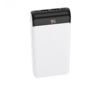 Зовнішній акумулятор (павербанк) Hoco with Display Famous 20000mAh J59A White