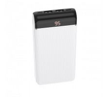 Зовнішній акумулятор (павербанк) Hoco with Display Famous 20000mAh J59A White