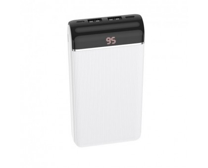 Зовнішній акумулятор (павербанк) Hoco with Display Famous 20000mAh J59A White